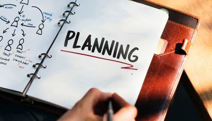 open planner with "planning" emphasized