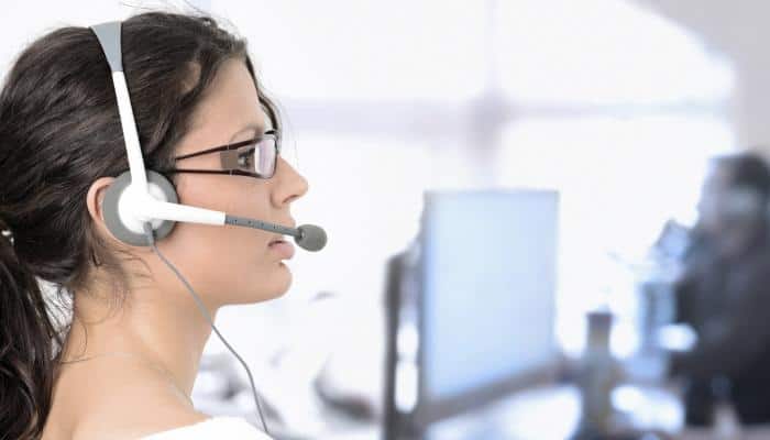 Image of call center employee