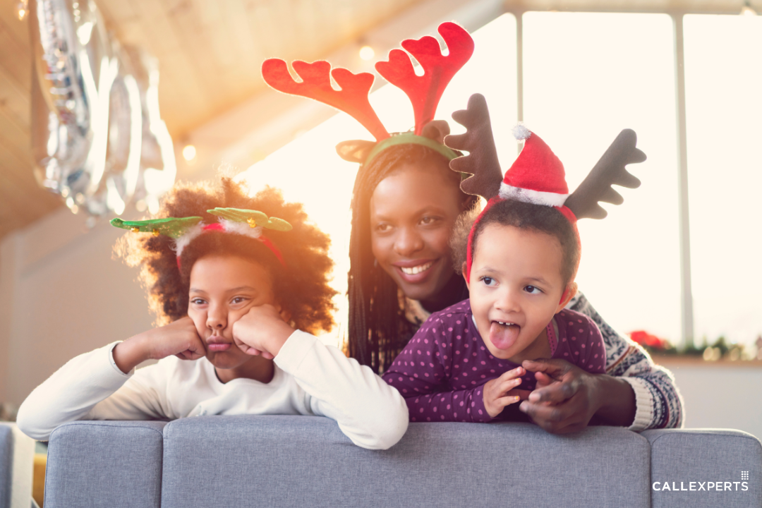 Family gathering for a holiday activity